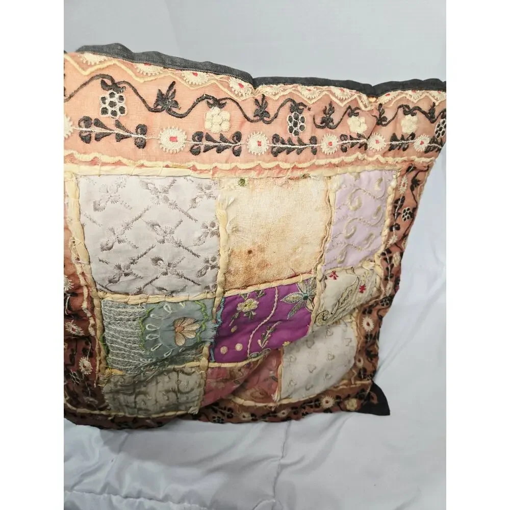 Beautiful Vtg Style Patchwork Cushion Cover Bedroom Décor Boho Retro Y2k